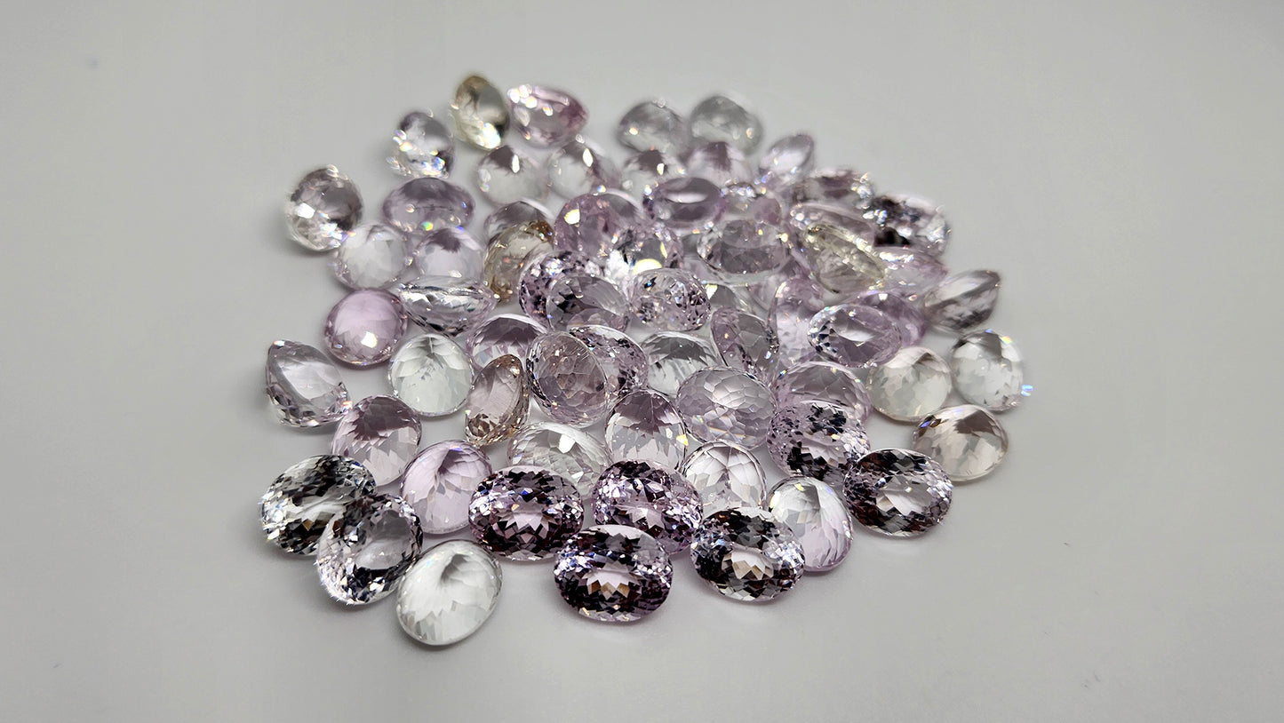 235 Carat Natural Pink Kunzite Calibrated oval cut lot