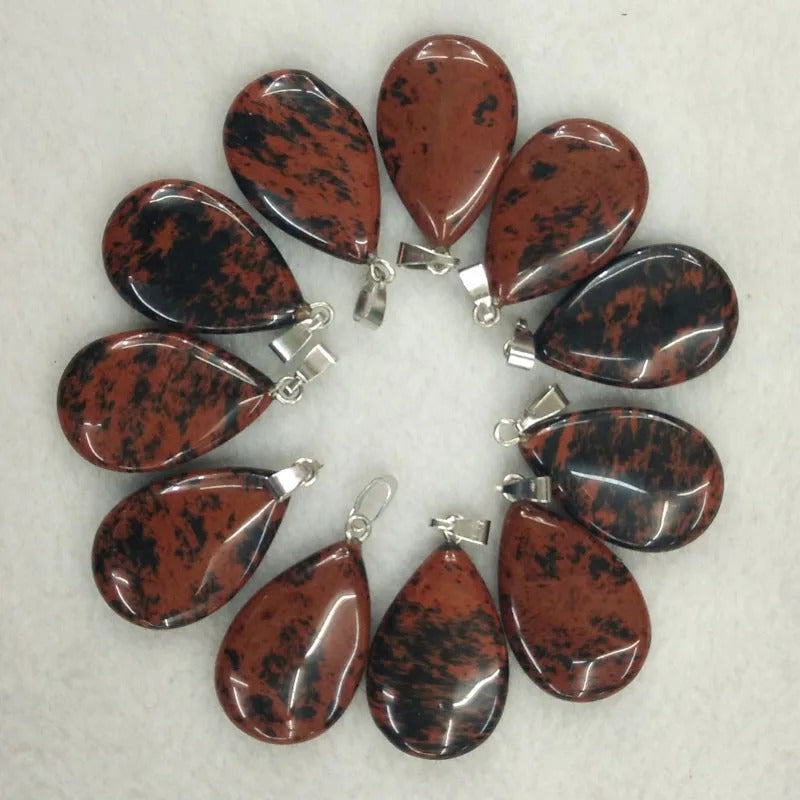 Wholesale 50pcs/lot 2023 Trendy Natural Stone Water Drop Shape Pendants Charms for Necklaces