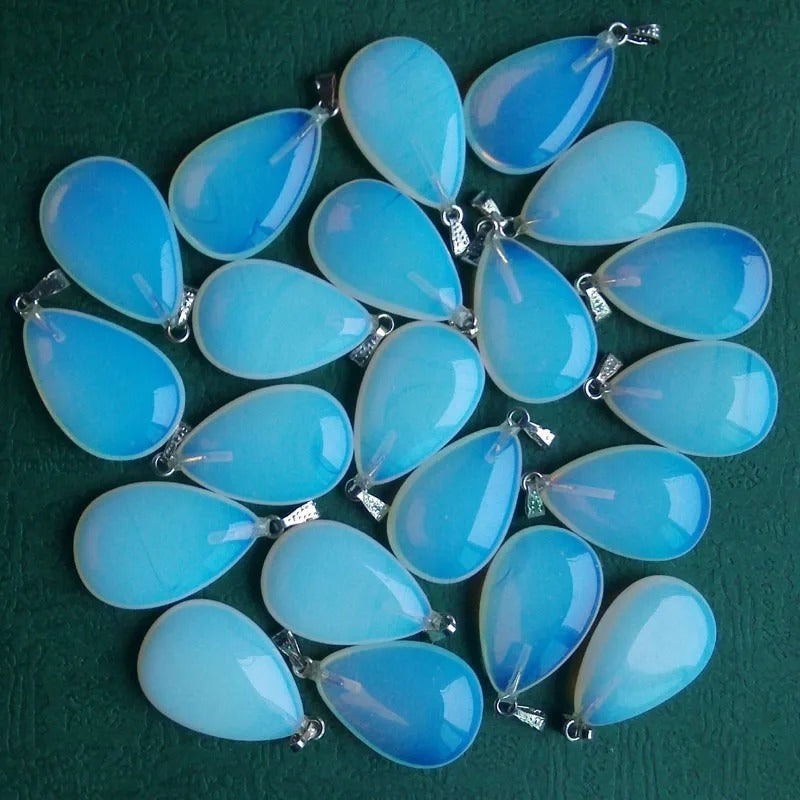 Wholesale 50pcs/lot 2023 Trendy Natural Stone Water Drop Shape Pendants Charms for Necklaces