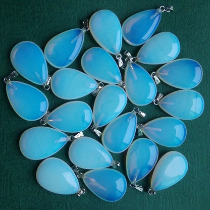 Wholesale 50pcs/lot 2023 Trendy Natural Stone Water Drop Shape Pendants Charms for Necklaces