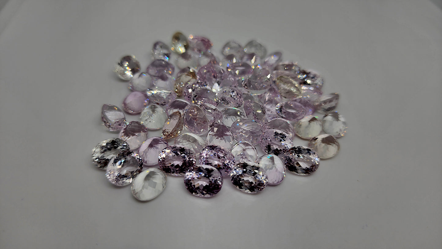 235 Carat Natural Pink Kunzite Calibrated oval cut lot